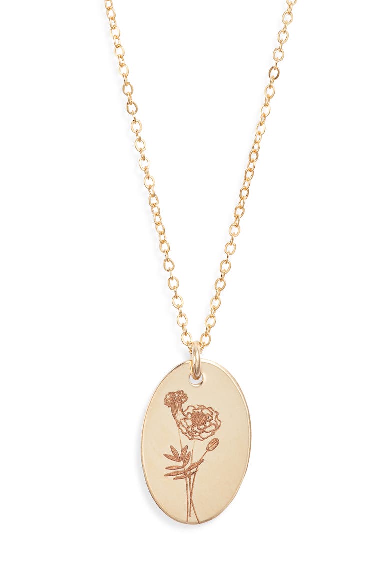 Louise Birth Flower Necklace, Main, color, GOLD / OCTOBER