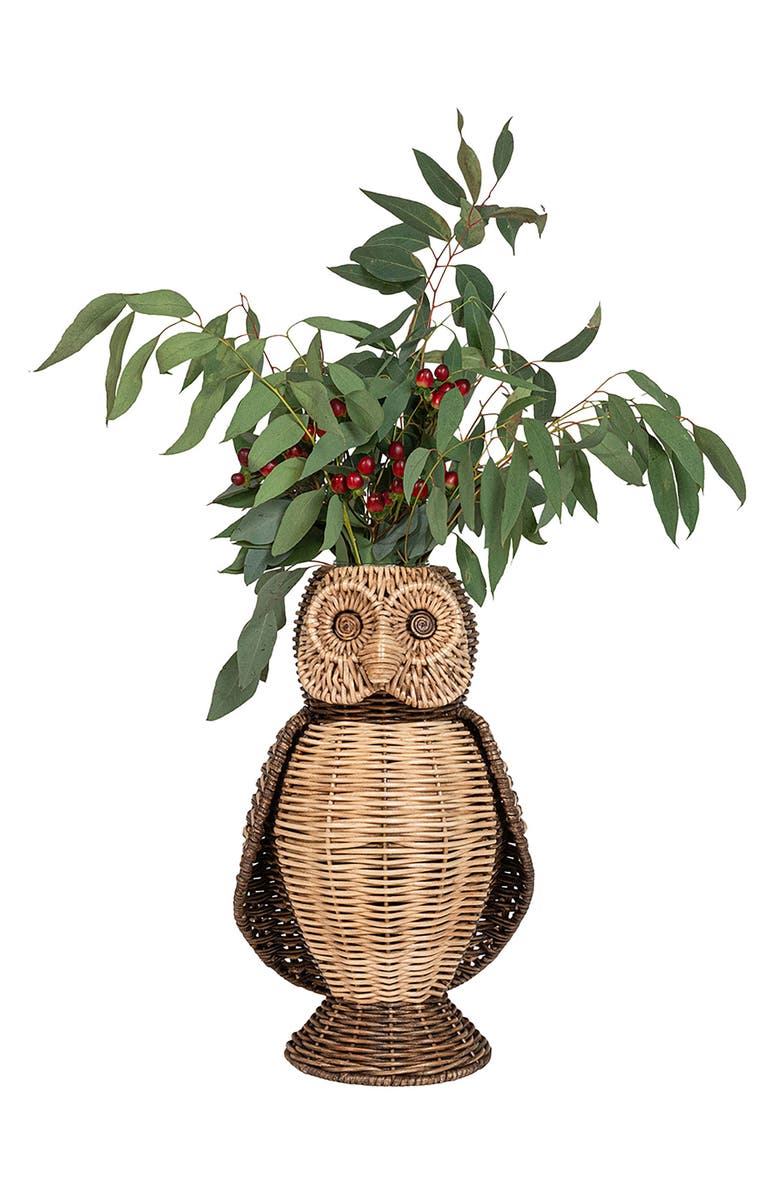 Juliska Devon Will Owl Vase, Alternate, color, Brown