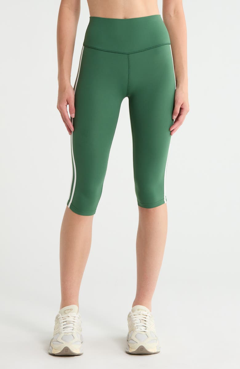SPLITS59 Ella Airweight High Waist Performance Capri Leggings, Main, color, Arugula/ White