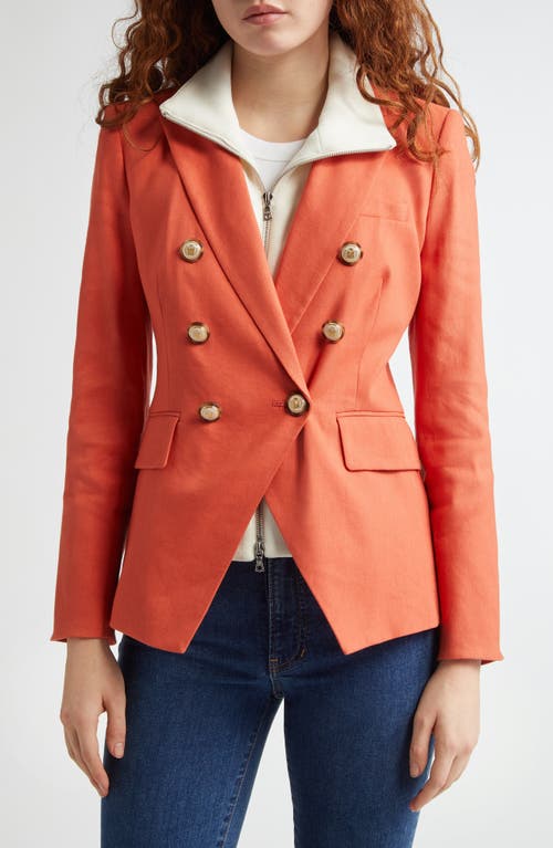 Veronica Beard Miller Dickey Double-breasted Blazer In Persimmon