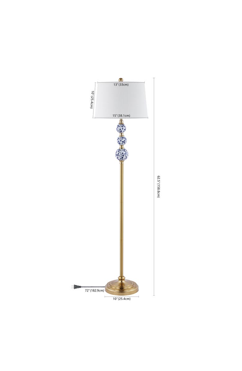 JONATHAN Y Tavira Classic Midcentury Iron LED Floor Lamp, Alternate, color,