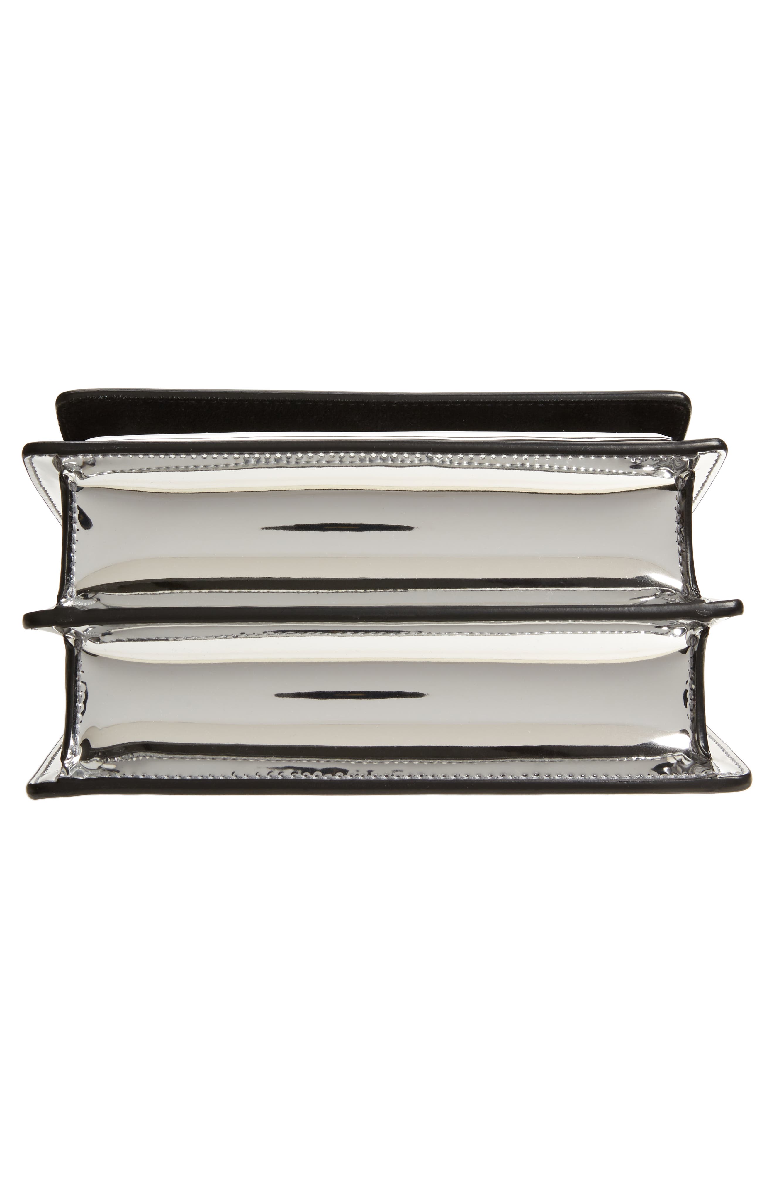 Saint Laurent Small Sunset Mirrored Leather Shoulder Bag, Alternate, color, 