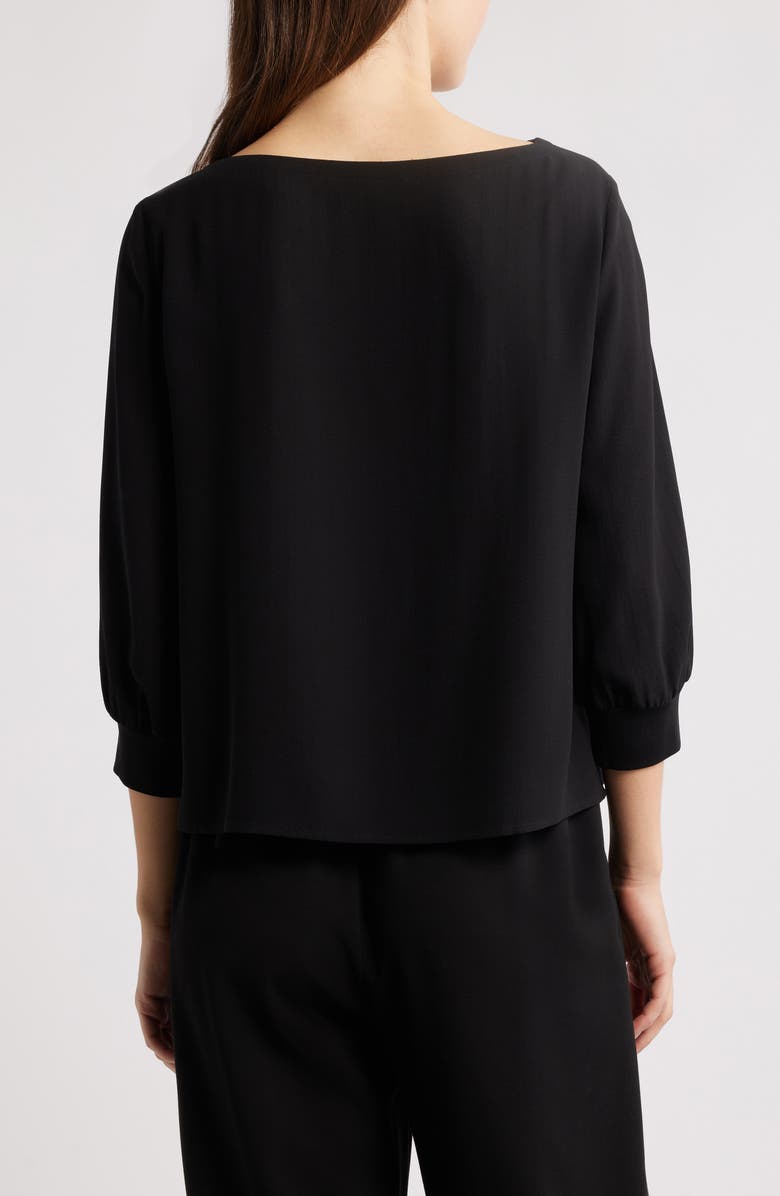 Eileen Fisher Bateau Neck Silk Top, Alternate, color,