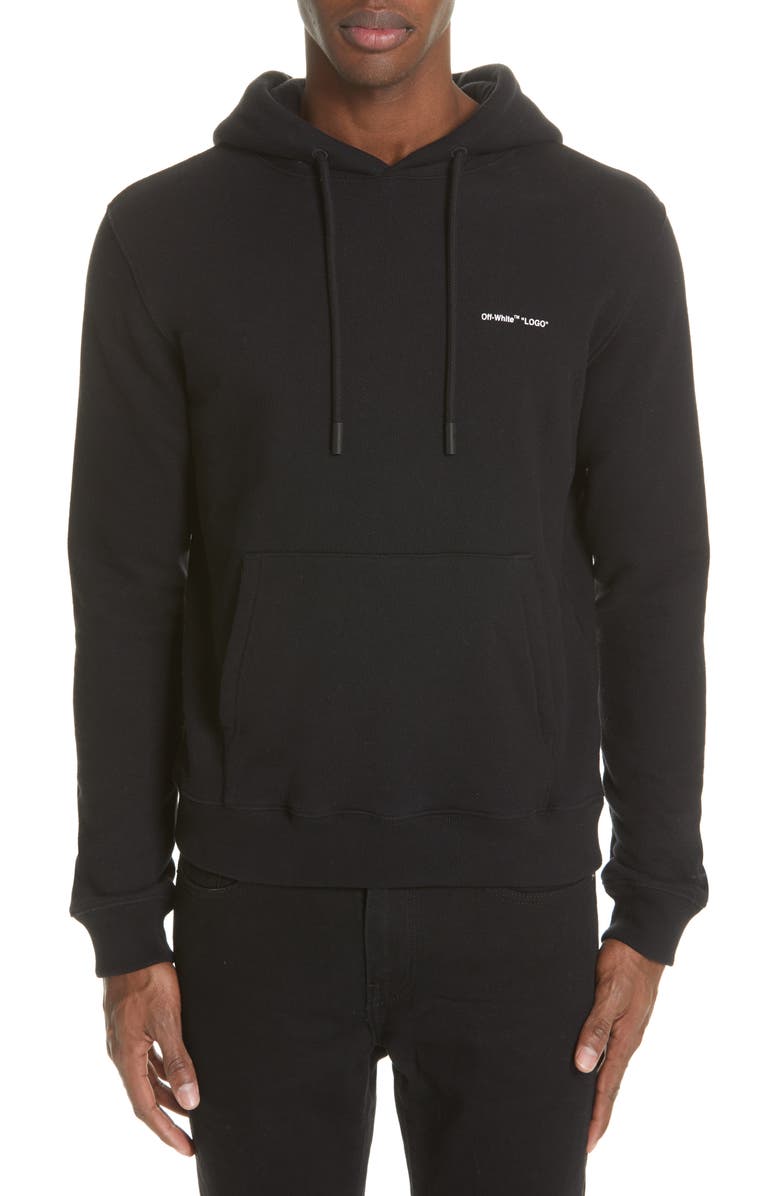 Off-White Slim Fit Logo Hoodie, Main, color, 
