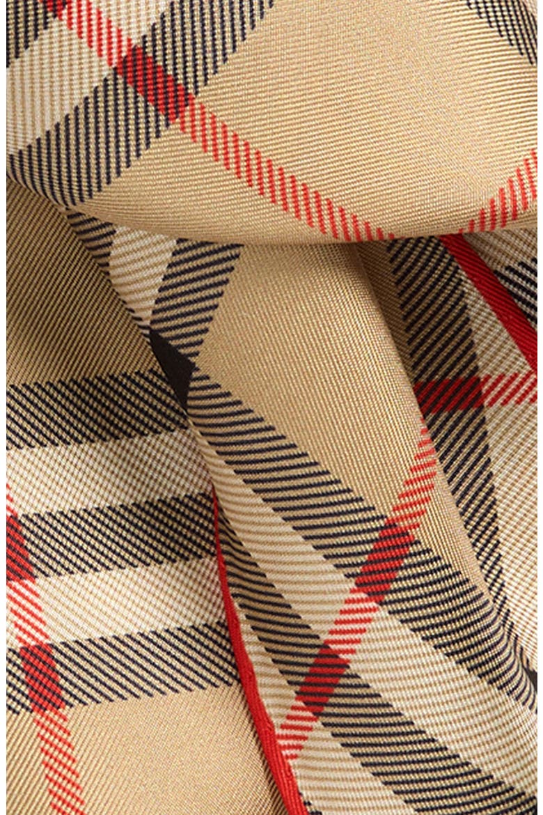 Medium Check Silk Scarf, Alternate, color, SAND