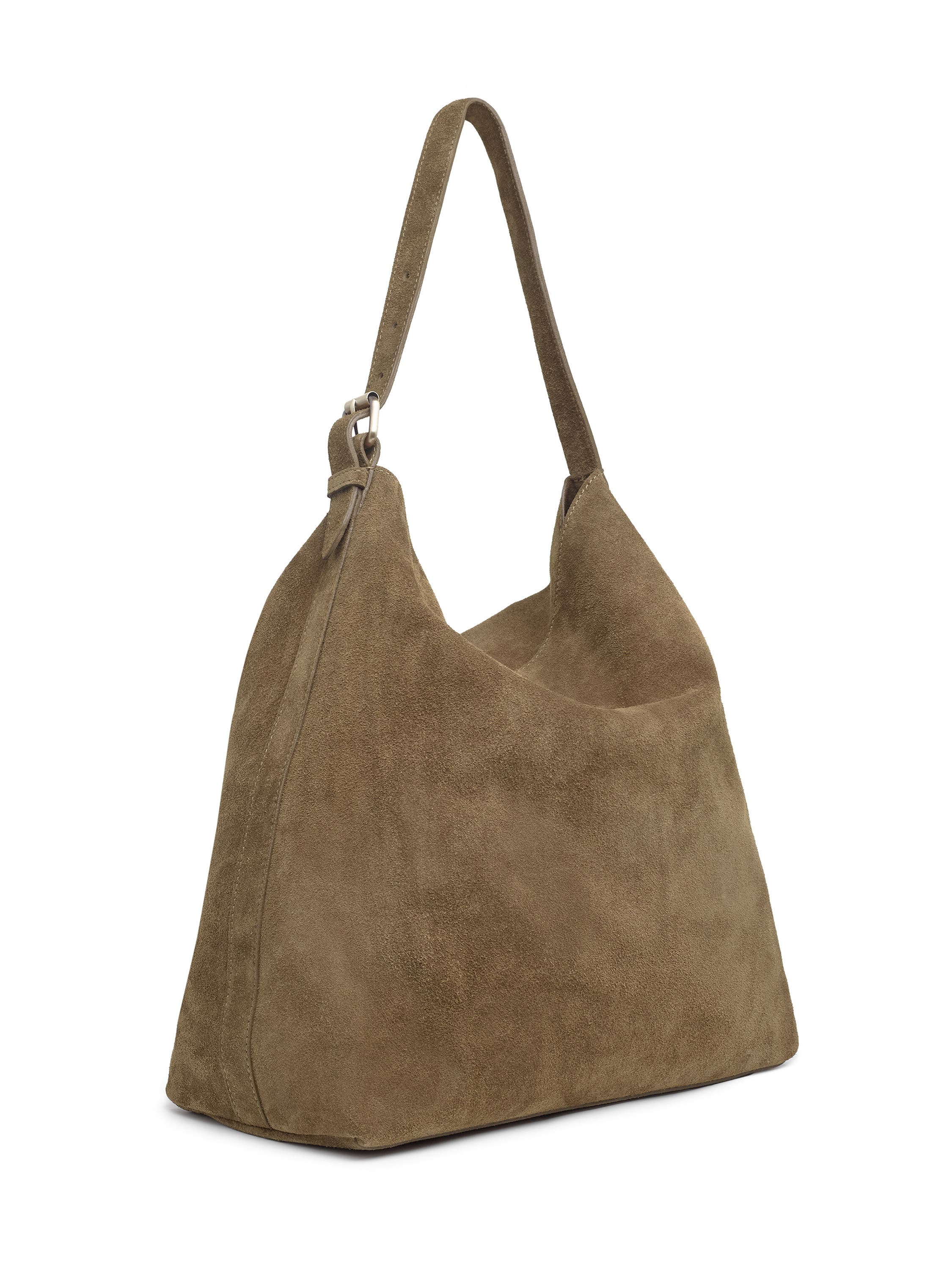 Celtic & Co. Suede Slouchy Shoulder Bag, Alternate, color, Khaki