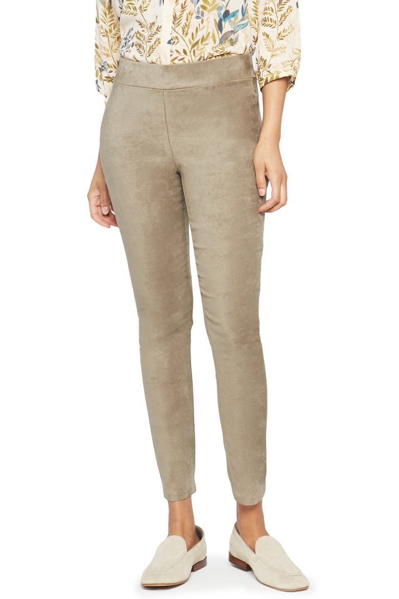 Faux Suede Leggings, Main, color, SADDLEWOOD