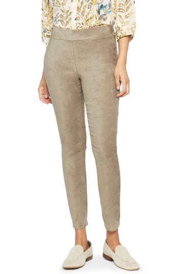 Nydj Faux Suede Leggings In Brown