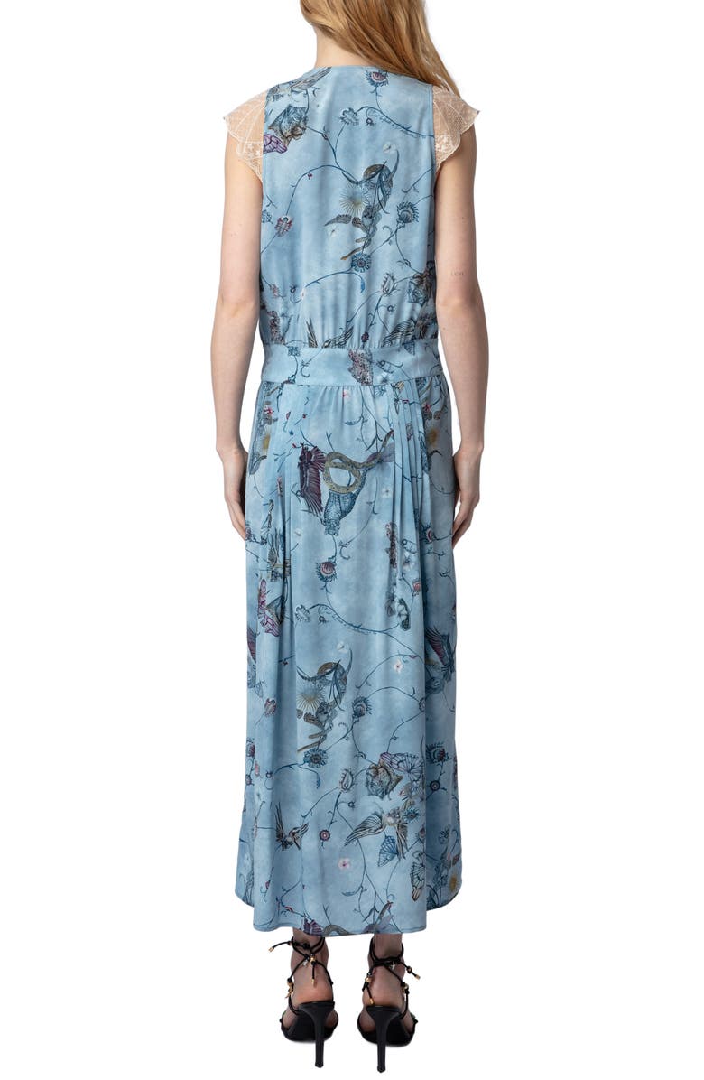 Zadig & Voltaire Rolanys Plunge Silk Dress, Alternate, color, 