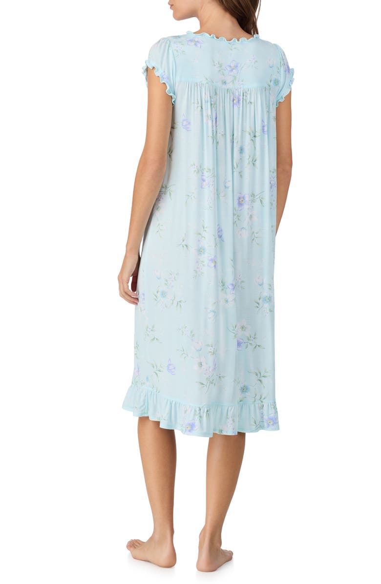 Eileen West Floral Print Cap Sleeve Waltz Nightgown, Alternate, color, 