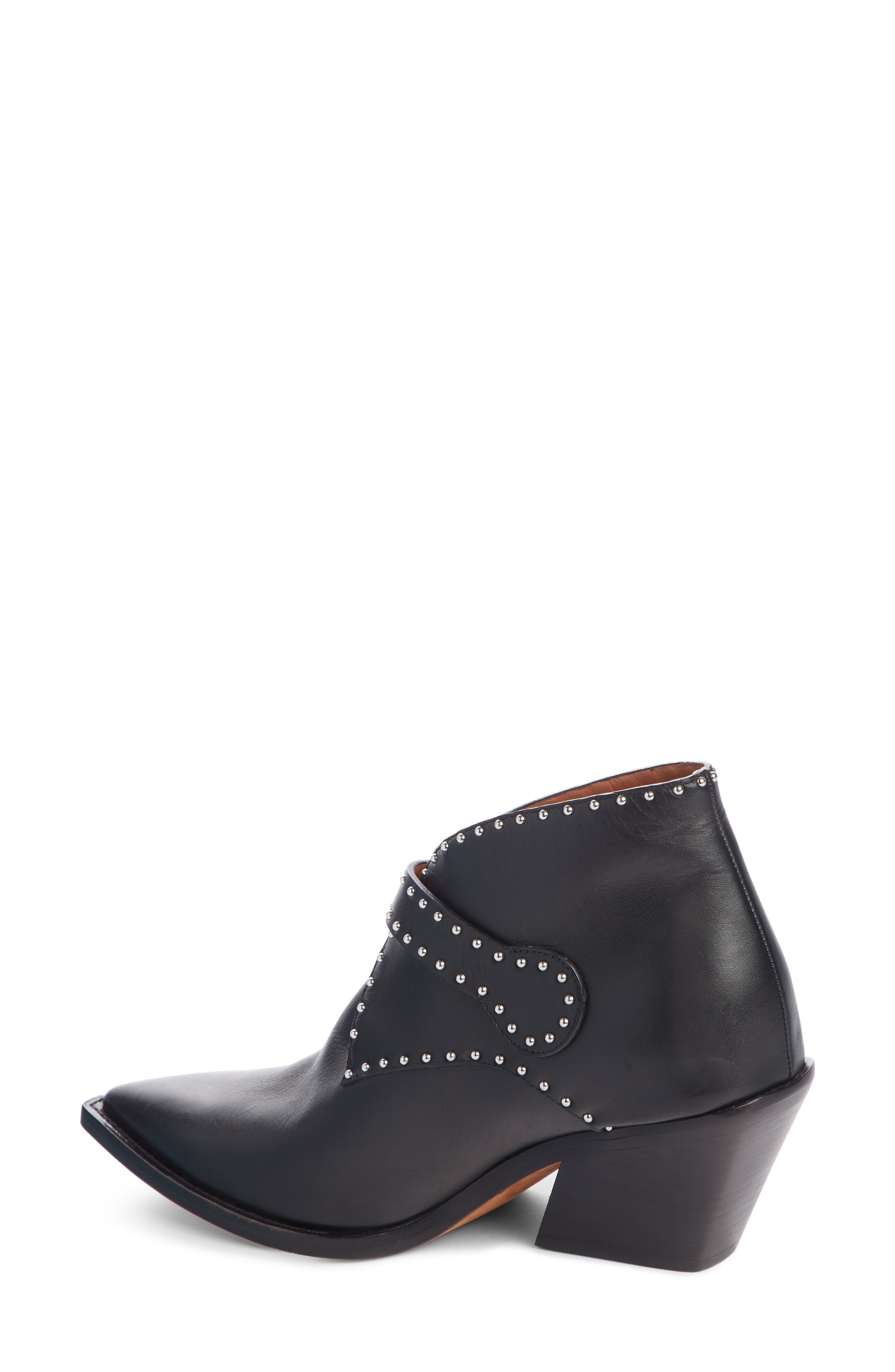Elegant Studs Pointy Toe Boot, Alternate, color, BLACK