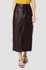 French Connection Madeline Faux Leather Midi Skirt