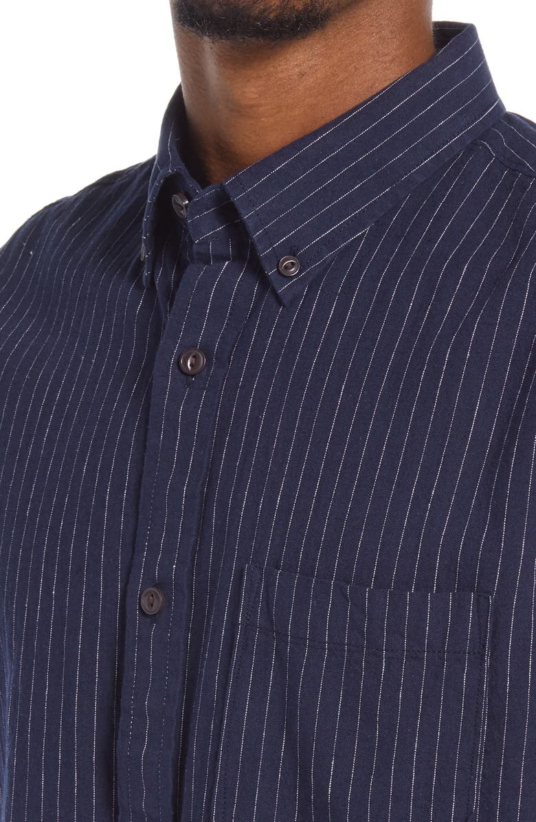 Treasure & Bond Linen Blend Short Sleeve Button-Down Shirt, Alternate, color,