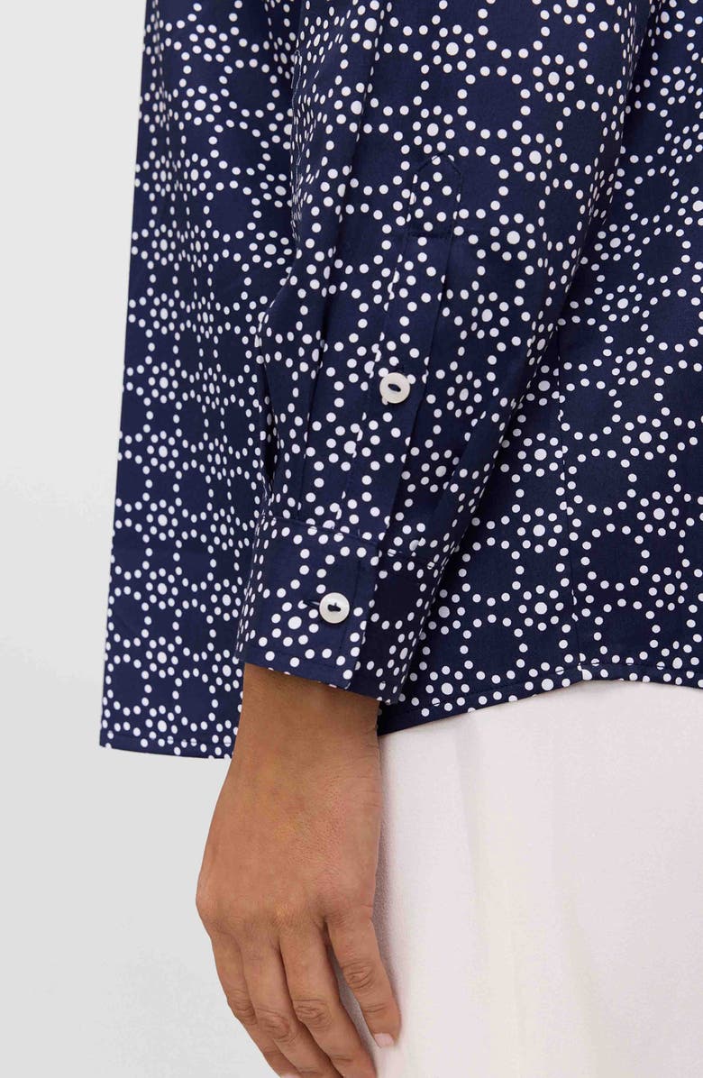 Foxcroft Hampton Geo Print Cotton Button-Up Shirt, Alternate, color,