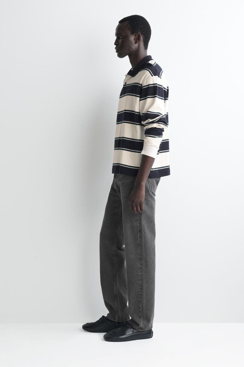 Signature Regular-Fit Straight-Leg Jeans, Alternate, color, GREY