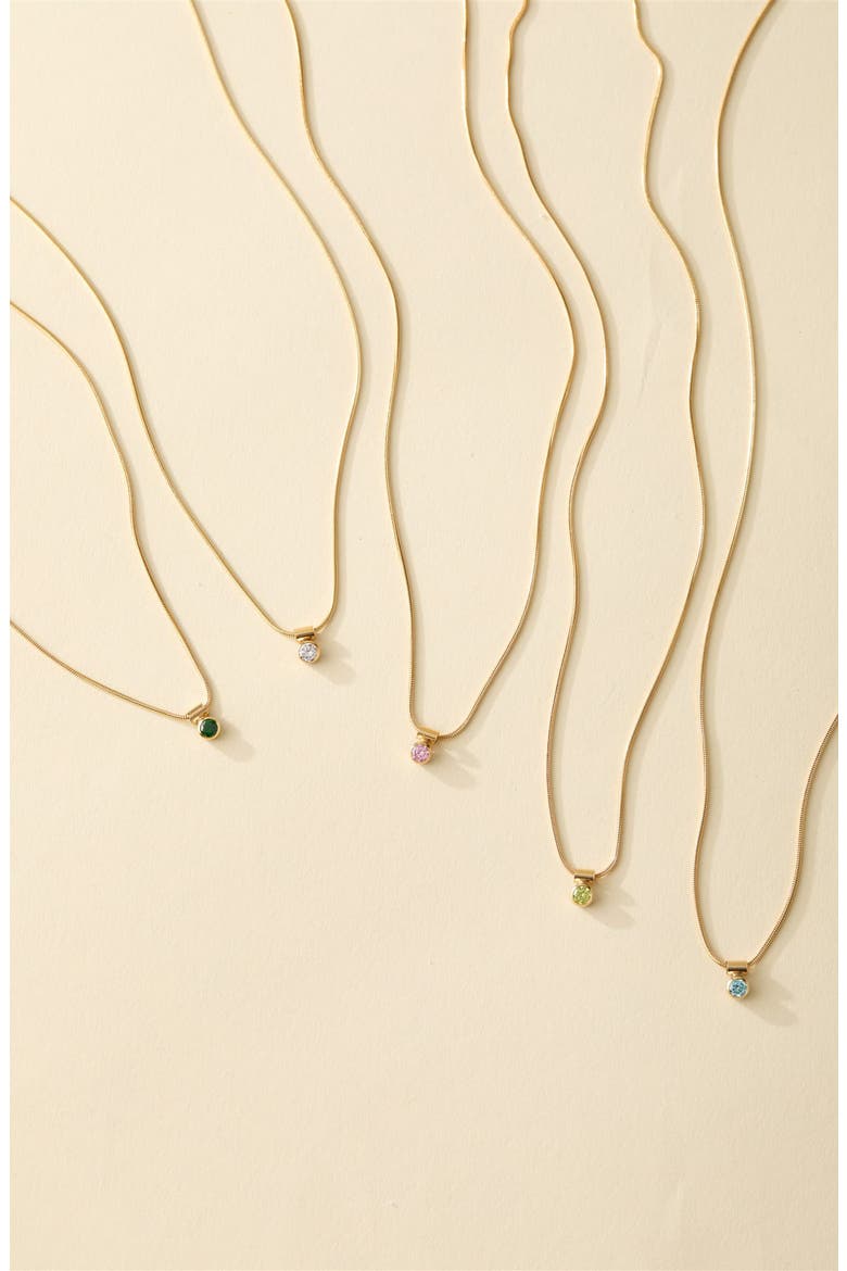 Ellie Birthstone Pendant Necklace, Alternate, color, GOLD / JUNE