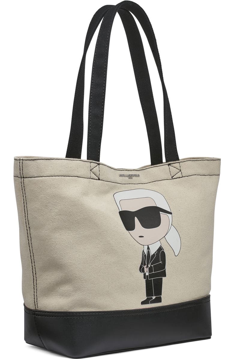 KARL LAGERFELD PARIS Cannes Tote, Alternate, color, Black/Black Multi