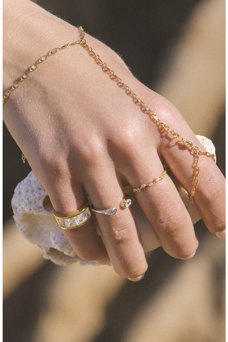 Golden Light Hand Chain, Alternate, color, GOLD