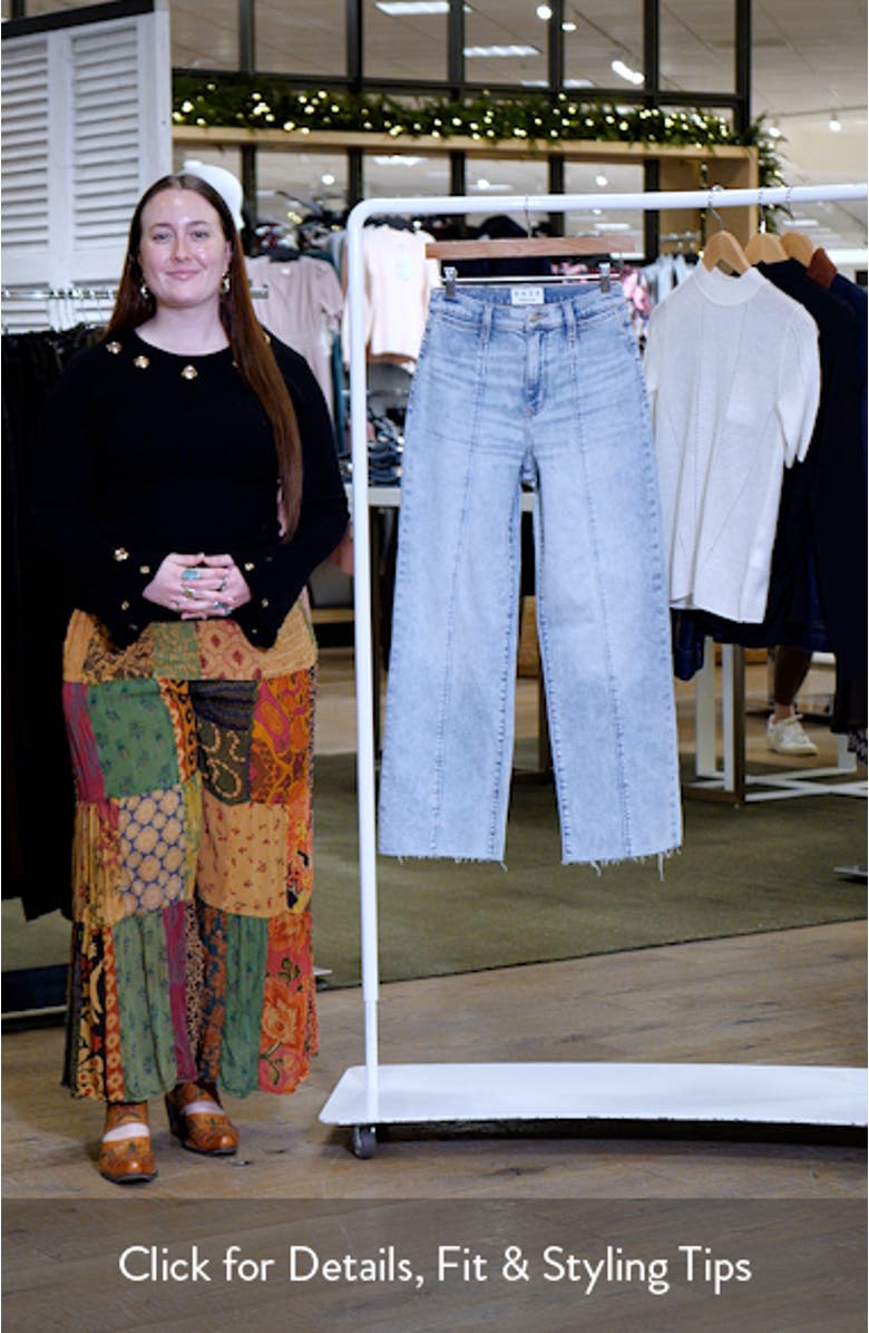 Pleaser Distressed High Waist Raw Hem Crop Jeans, sales video thumbnail