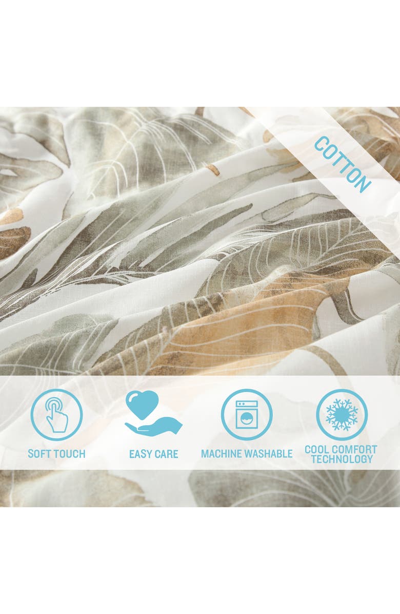 Tommy Bahama Raw Coast Cotton Duvet Set, Alternate, color, Green/ Gold