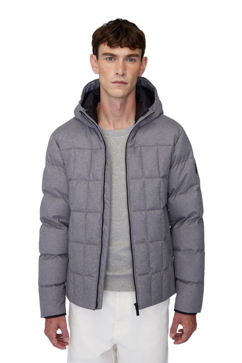 LEO | Lightweight Hooded Down Jacket, Alternate, color, Heather Grey