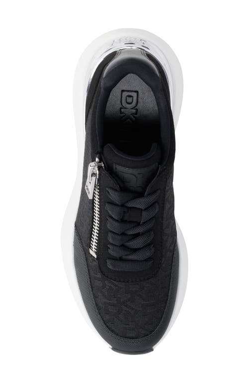Shop Dkny Zacata Platform Wedge Sneaker In Black