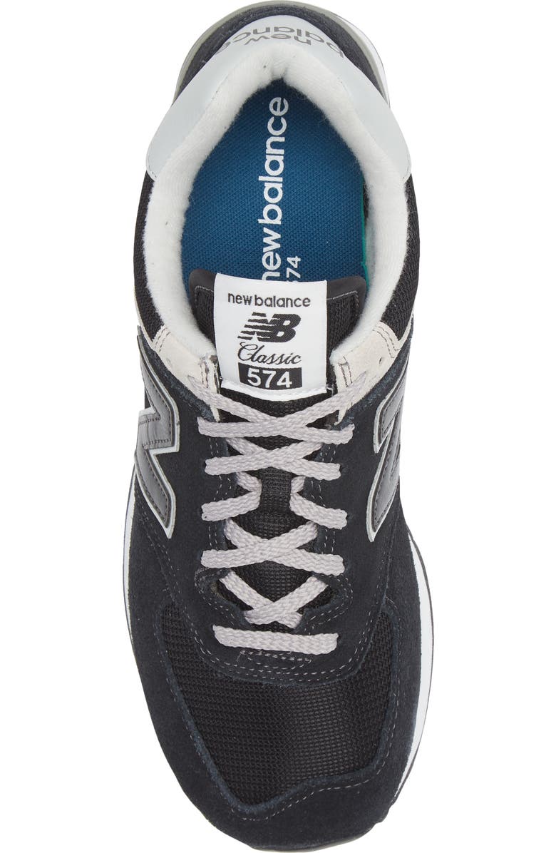 New Balance Gender Inclusive 574 Classic Sneaker, Alternate, color, Black/ White 001