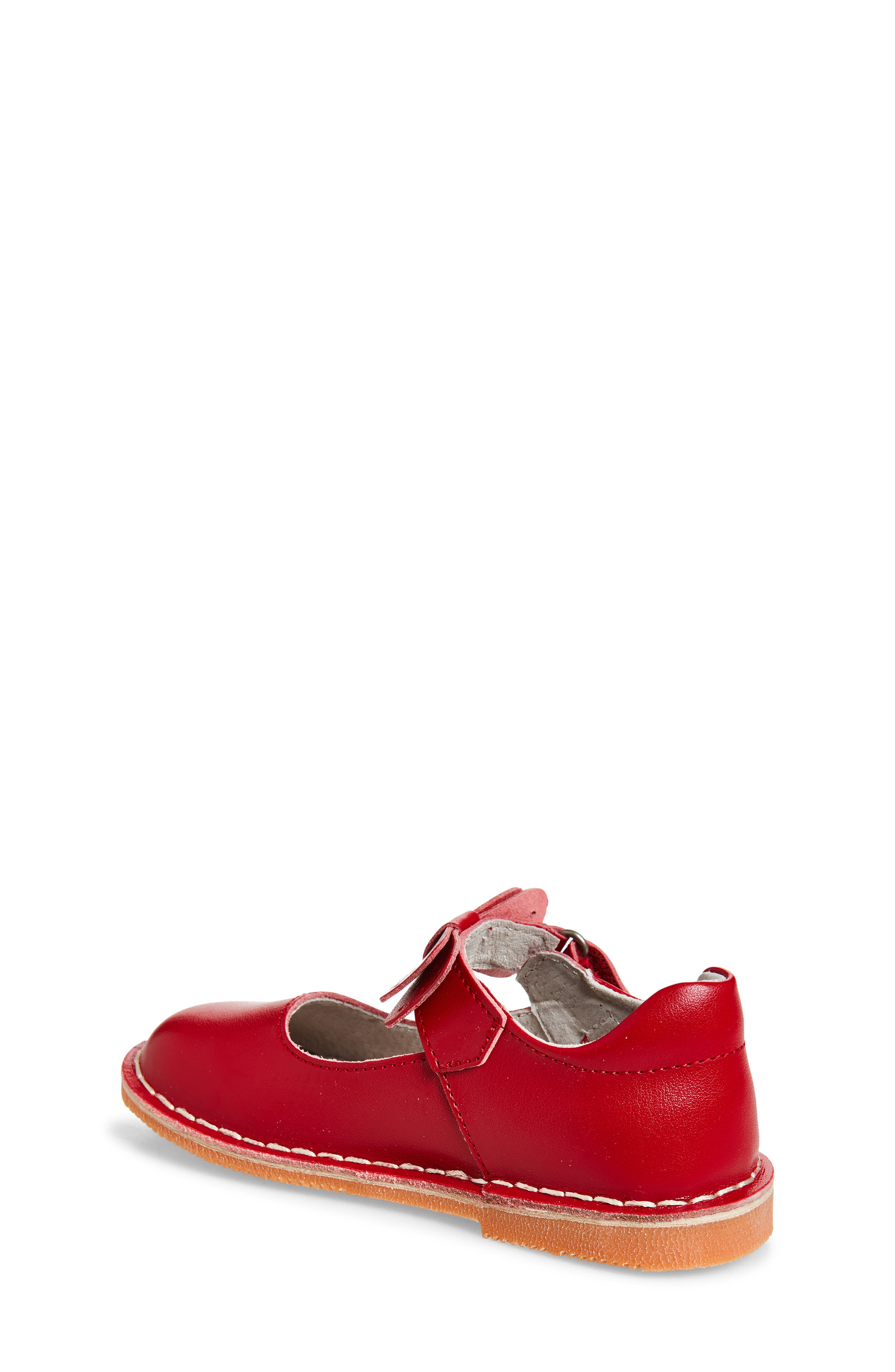 Iris Bow Mary Jane Flat, Alternate, color, RED