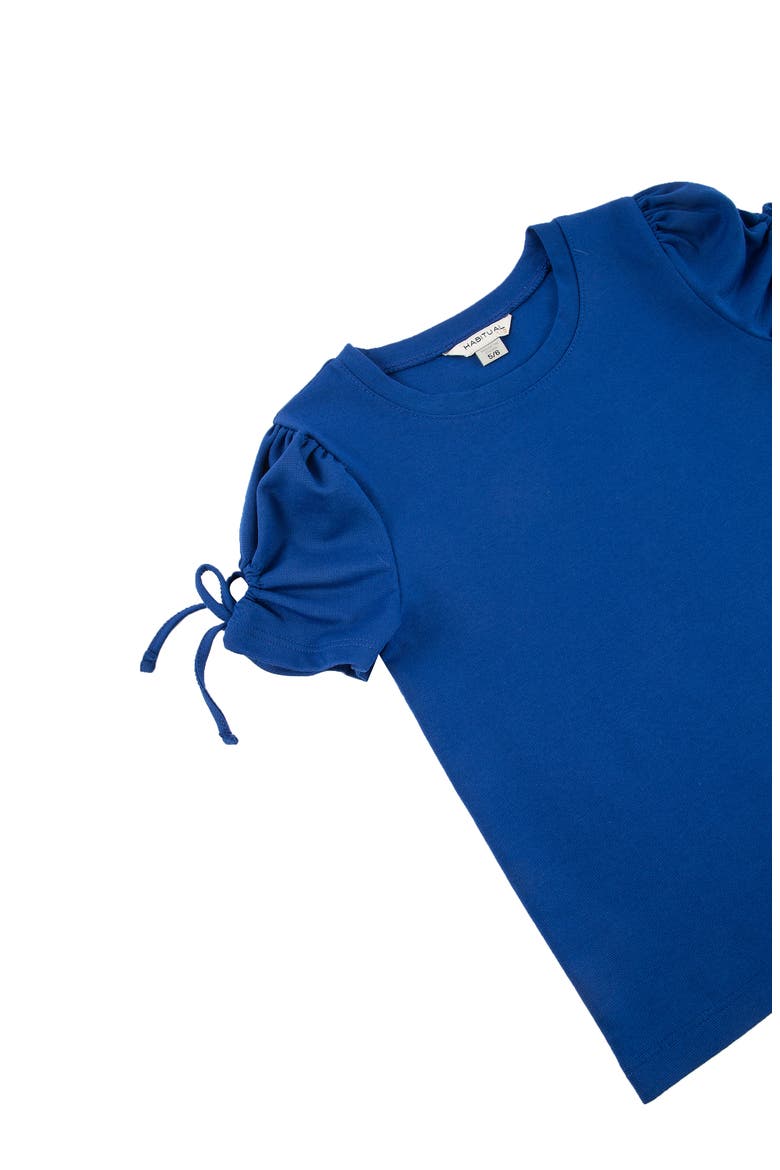 Kids' T-Shirt & Stripe Skort Set, Alternate, color, BLUE