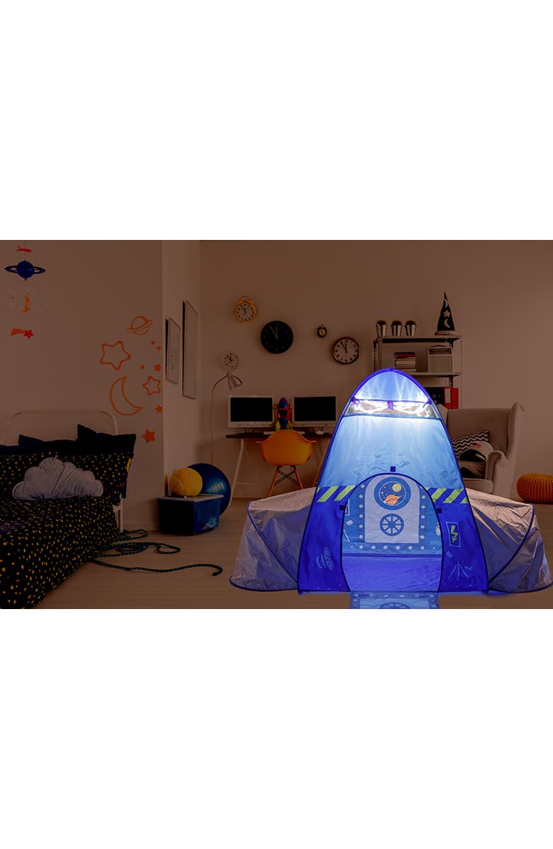 Fun2Give Popitup Rocket Play Tent With Lights, Alternate, color, Blue