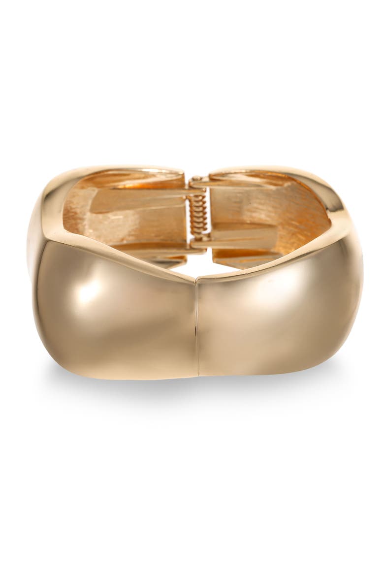 Statement Wave Bangle, Main, color, GOLD