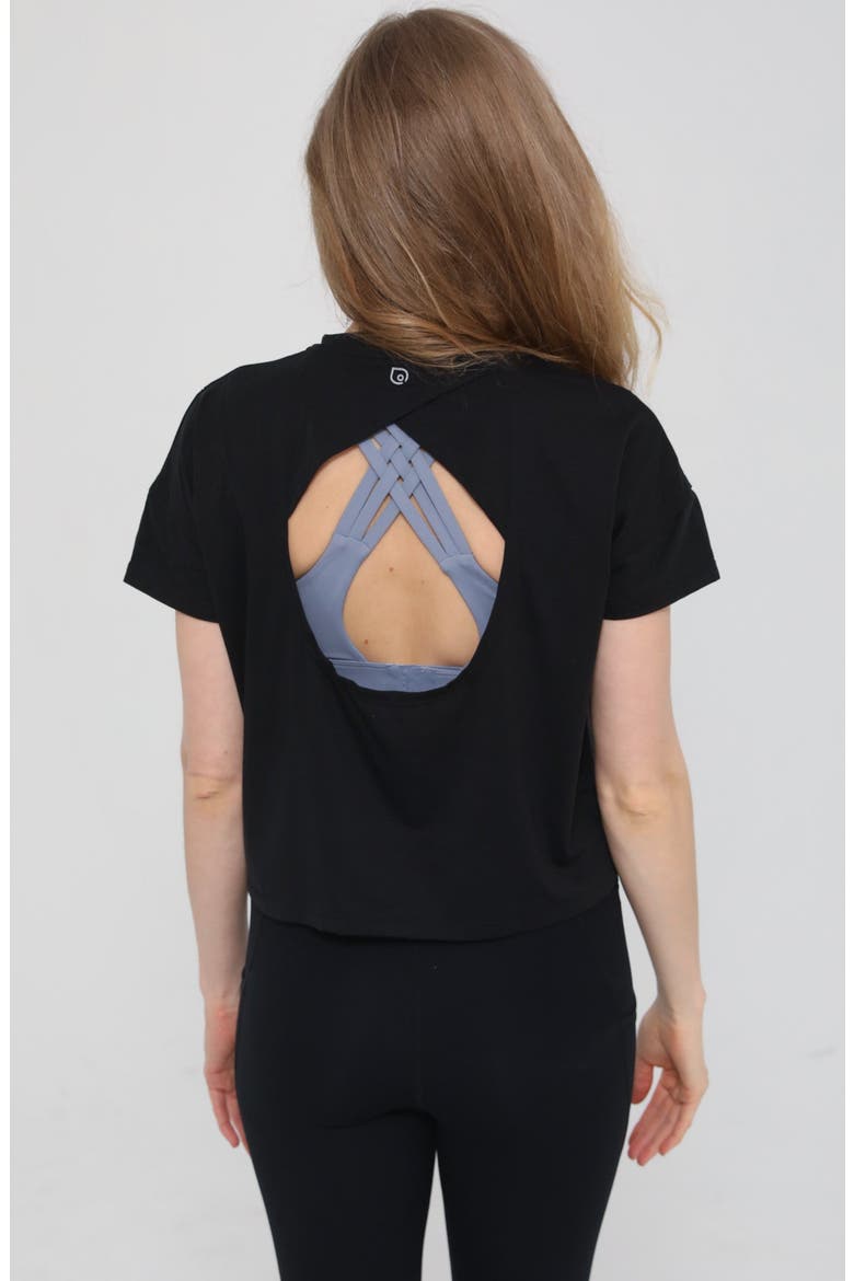 Abigail Short Sleeve Nursing T-Shirt, Alternate, color, Noir