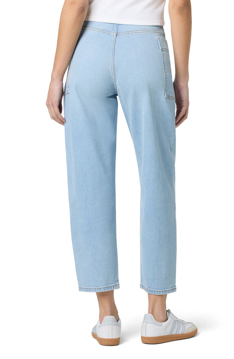 Patch Pocket High Waist Ankle Barrel Leg Jeans
