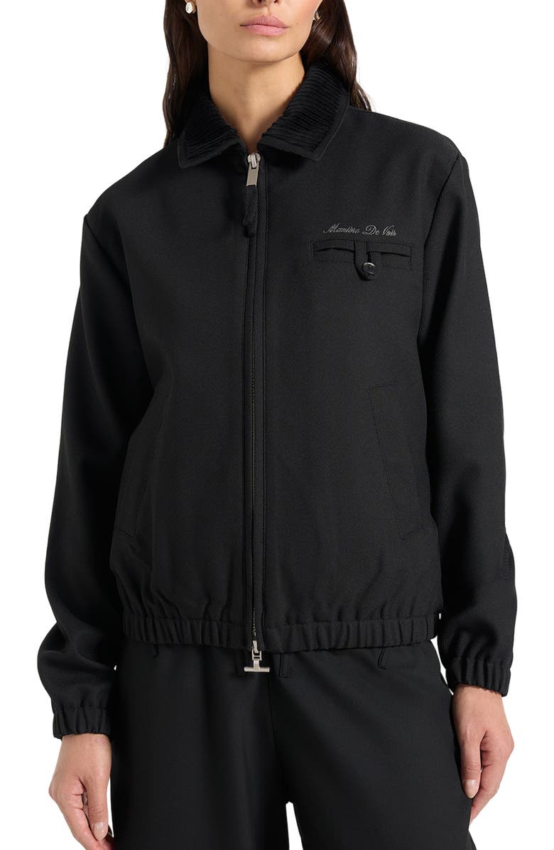 Manière De Voir Kilian Unisex Twill Signature Jacket, Alternate, color, Black