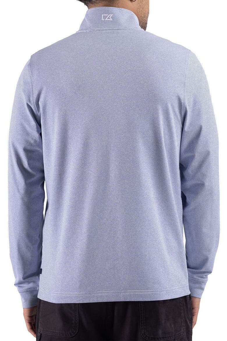 Soft Knit Quarter Zip Pullover, Alternate, color, TOUR BLUE HEATHER/ WHITE