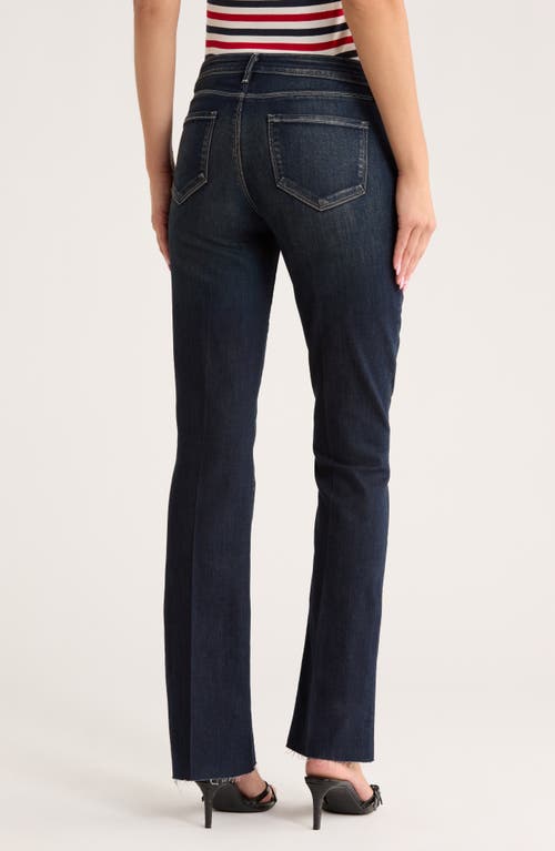 L Agence L'agence Sneeki Low Rise Raw Hem Straight Leg Jeans In Black