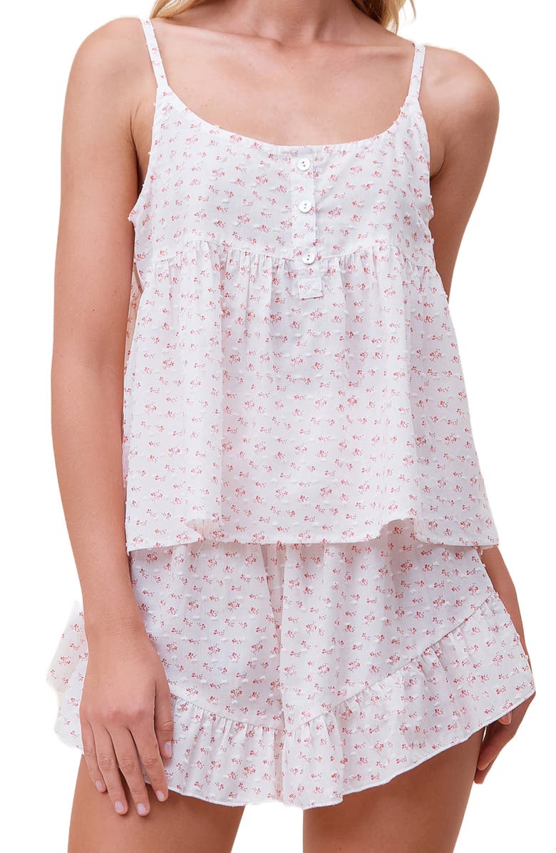Papinelle Cotton Swiss Dot Short Pajamas, Alternate, color, 