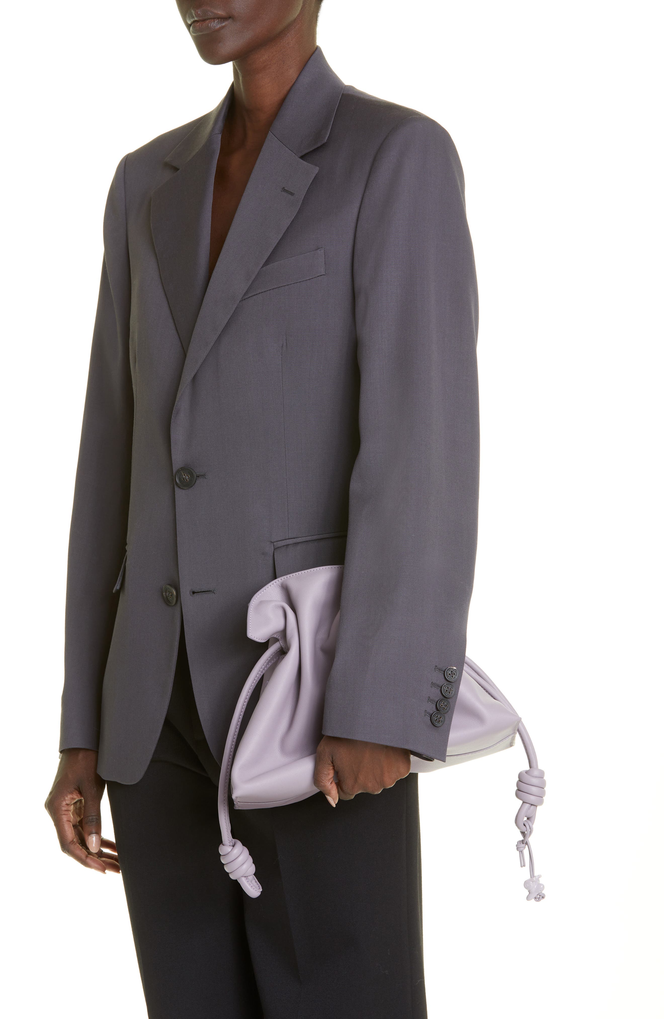 Loewe Flamenco Leather Clutch, Alternate, color, 