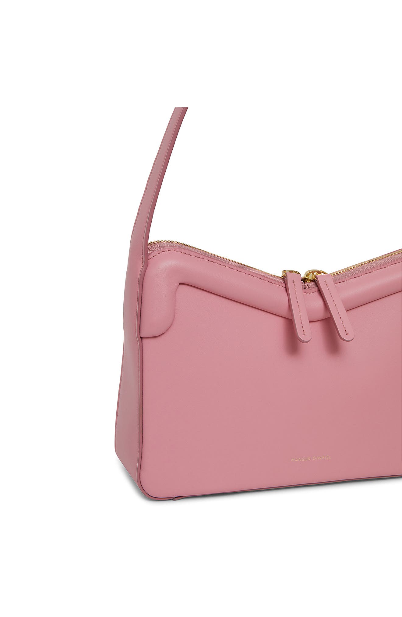 M Frame Leather Baguette Shoulder Bag, Alternate, color, FLAMINGO