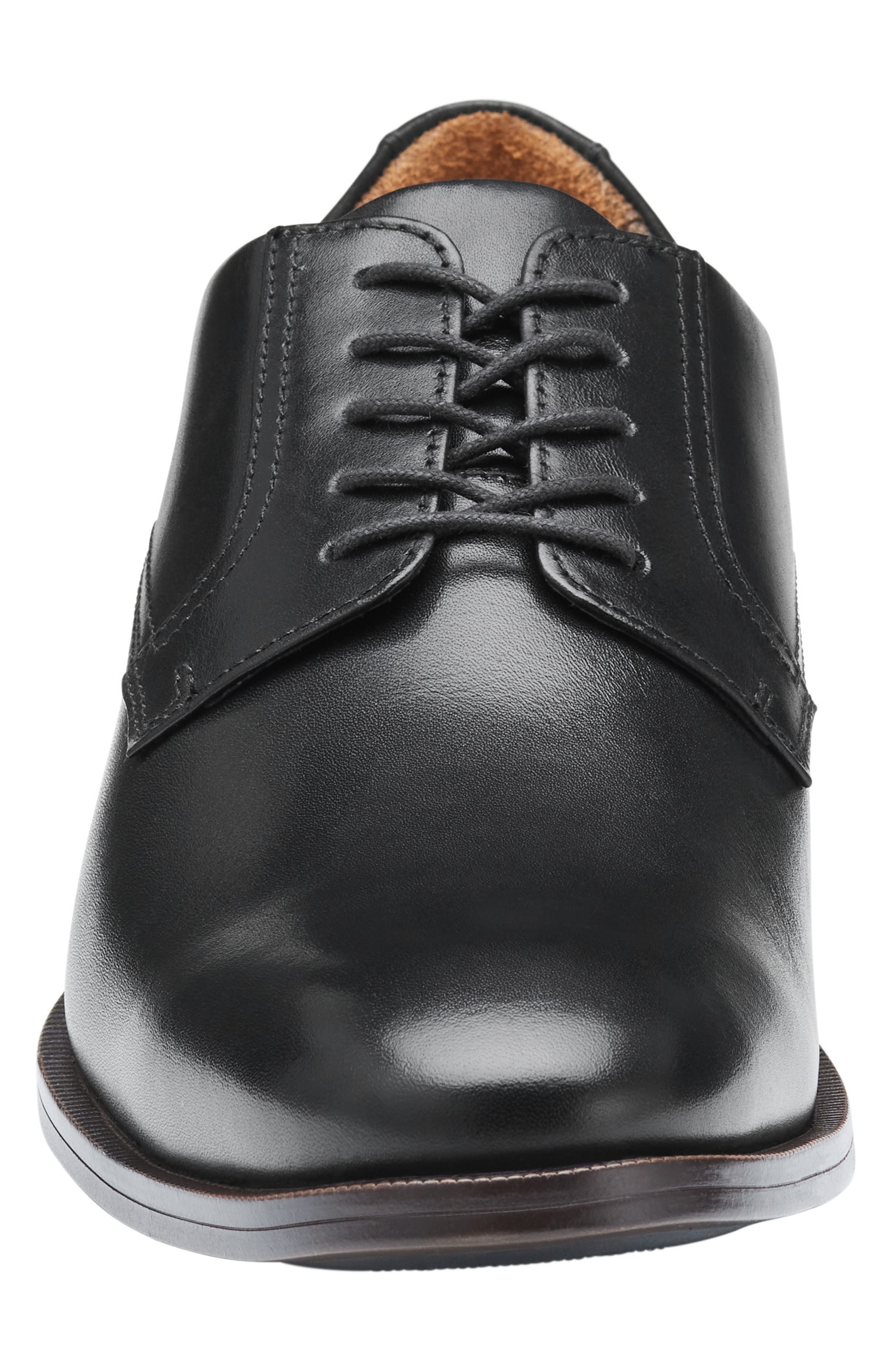 Johnston & Murphy Reeve Plain Toe Derby, Alternate, color, Black Full Grain