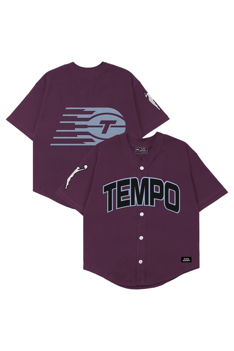 Unisex Playa Society  Burgundy Toronto Tempo Baseball Fashion Jersey, Main, color, Burgundy