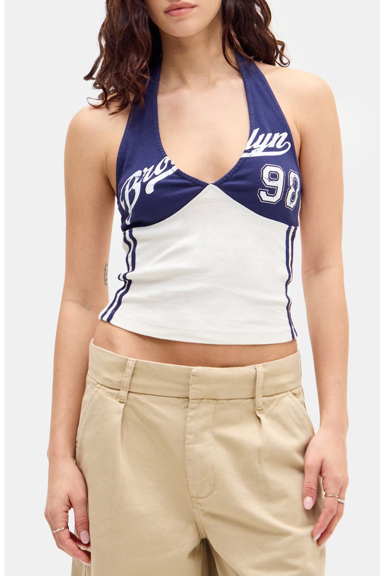 Brooklyn 98 Halter Top, Main, color, NAVY
