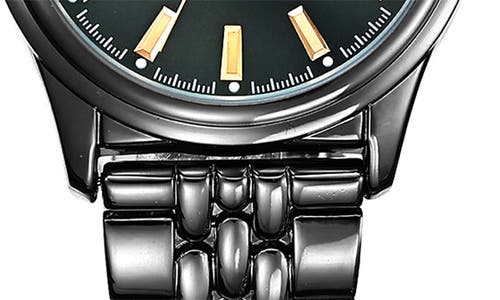 Geoffrey Beene Ez Change Bracelet Strap & Leather Strap Watch, 41mm In Black