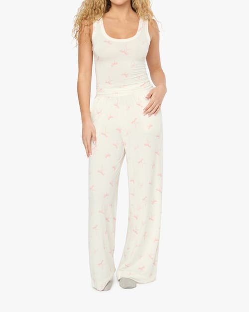 Weworewhat Ribbons Scoop Sleep Tank In White