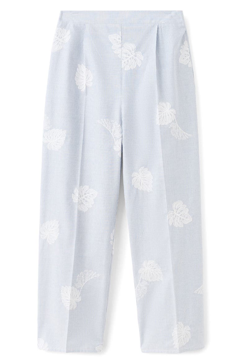 Embroidered Stripe Pants, Main, color, BLUE