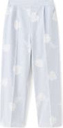 MANGO Embroidered Stripe Pants