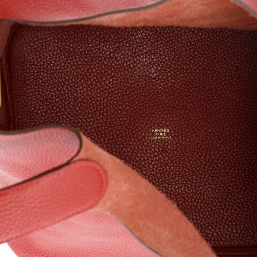 Pre-owned Hermes Hermes Picotin Lock Bag Clemence Gm In Red