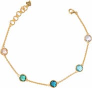 LaBante London Confetti 18k Gold plated sterling silver stackable bracelet