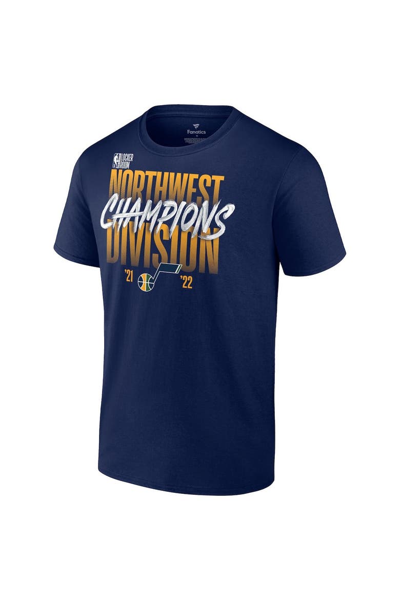 Men's Fanatics Branded Navy Utah Jazz 2022 Northwest Division Champions Locker Room T-Shirt, Alternate, color, Navy