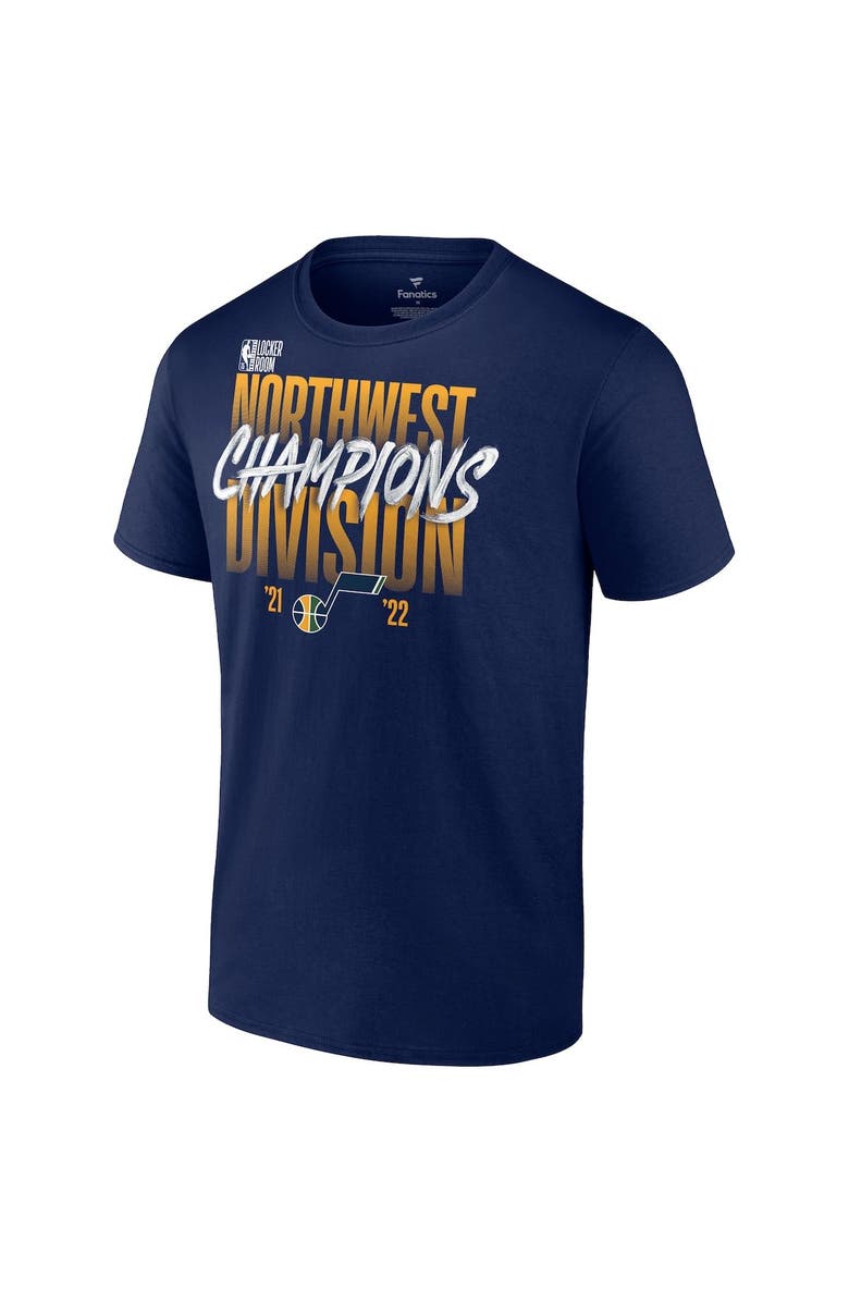 FANATICS Men's Fanatics Branded Navy Utah Jazz 2022 Northwest Division Champions Locker Room T-Shirt, Alternate, color, 
